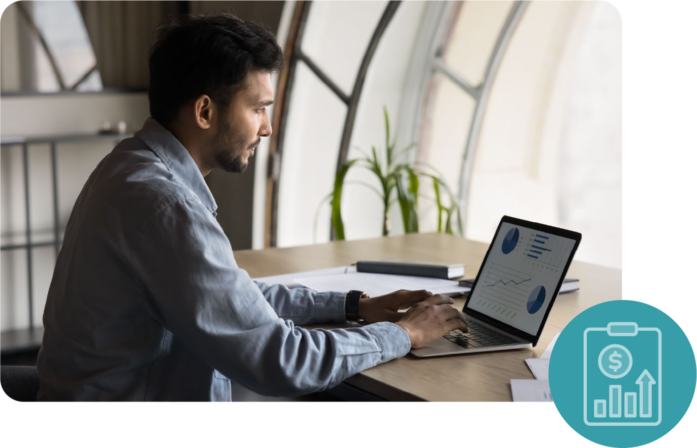 Phone showing assets graph